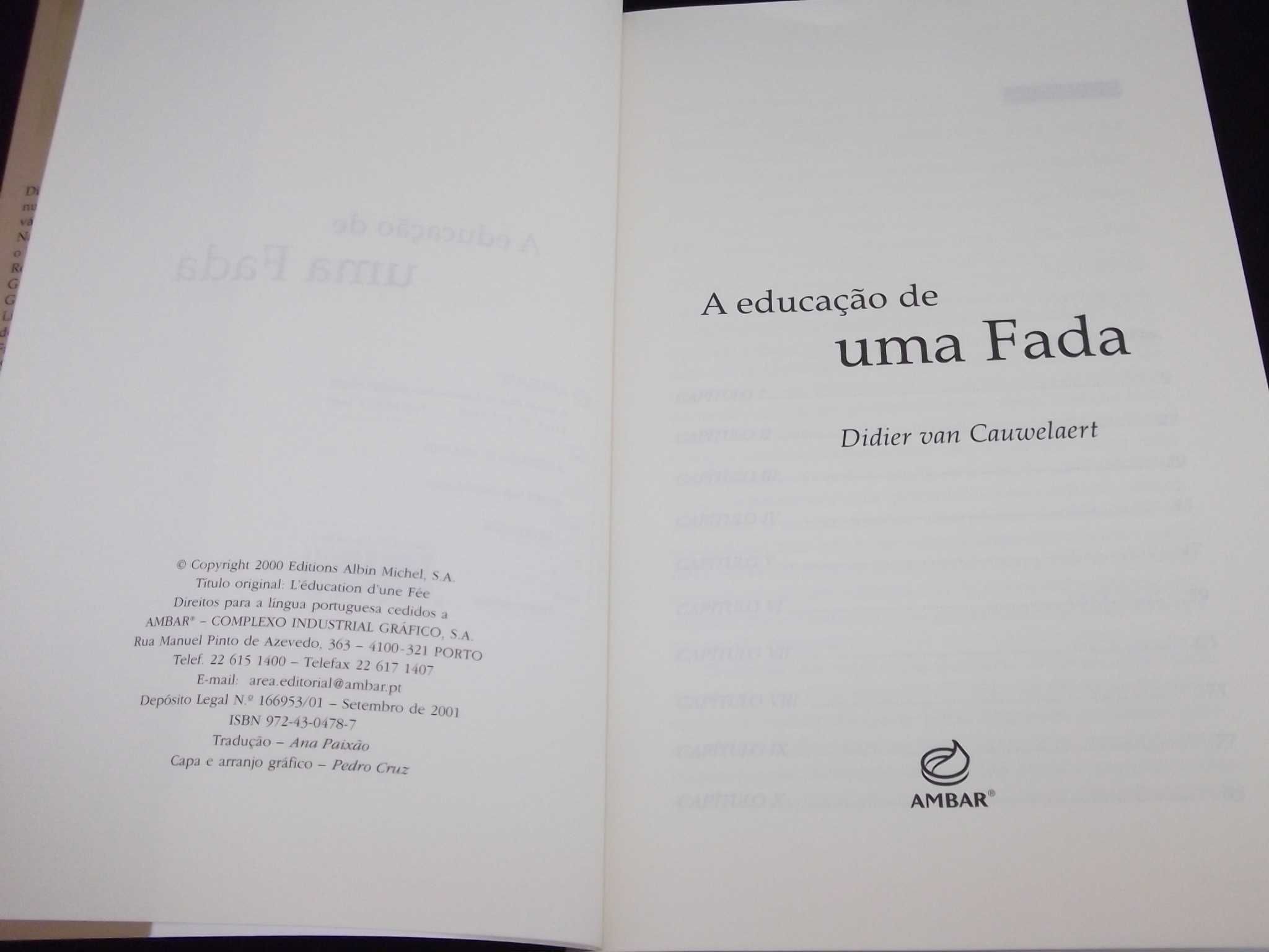 Livro A educação de uma Fada Didier Van Cauwelaert