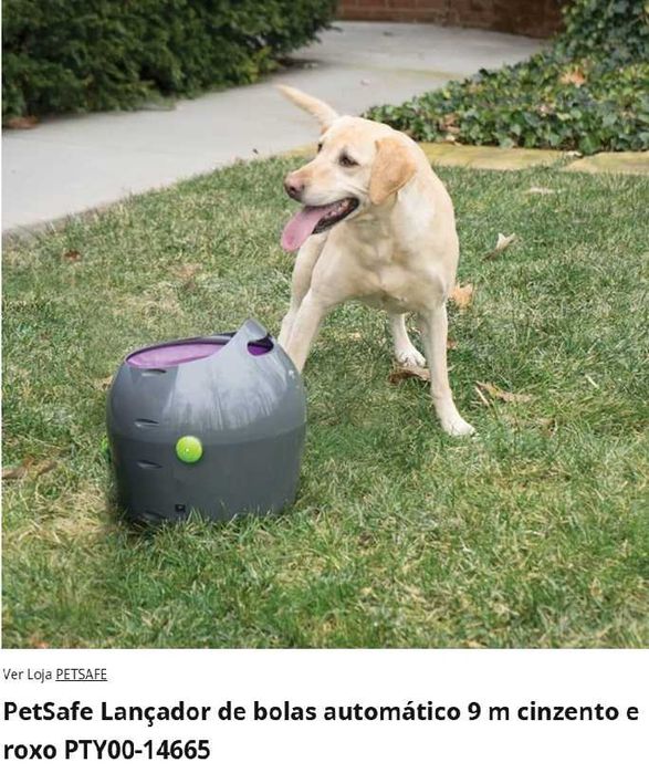 Lançador de bolas Pet Safe, como novo