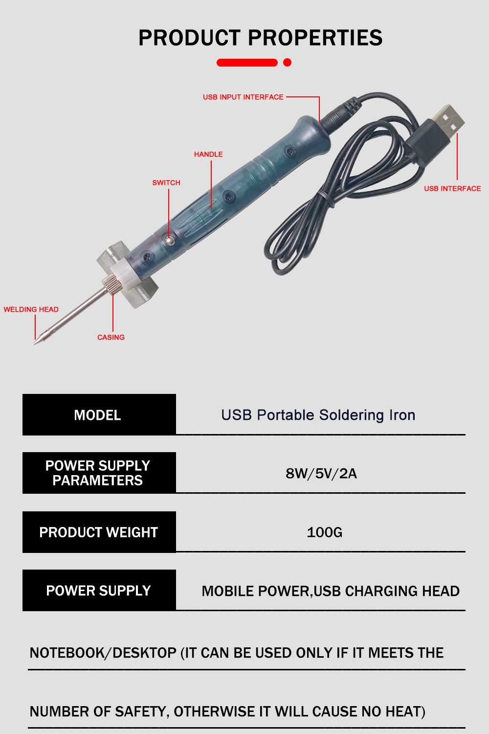 Паяльники 220V та USB 8-60W зі змінним жалом та дисплеєм