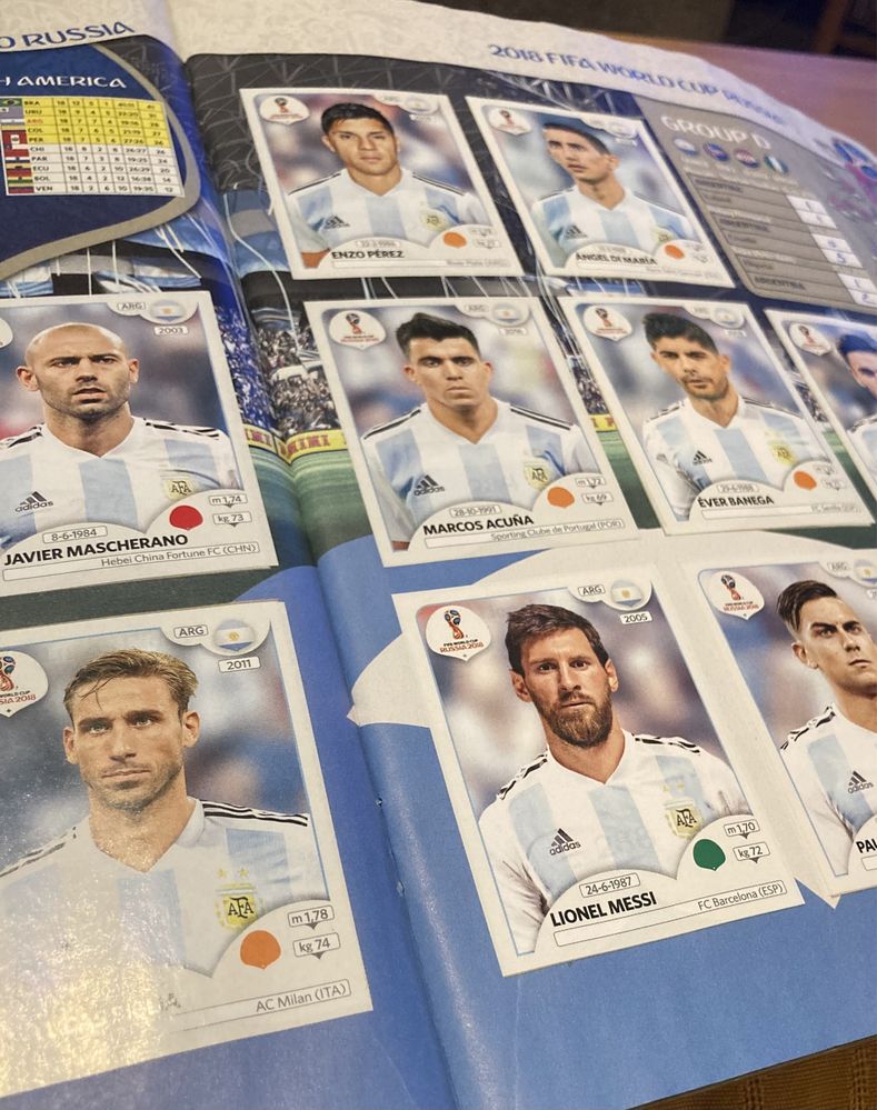 Caderneta cromos futebol - Mundial Rússia  2018