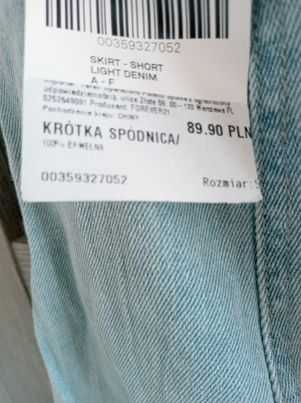 Forever 21 niebieska jeansowa krótka spódnica mini S