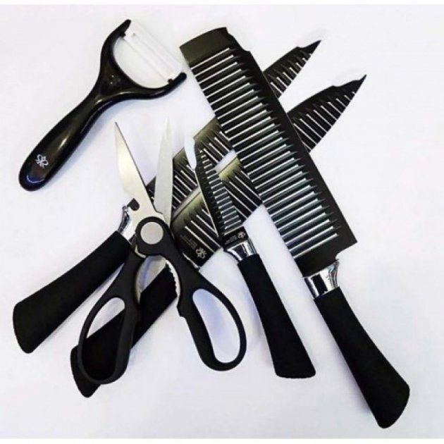 Набір кухонних ножів із сталі 6 предметів, кухонний набір