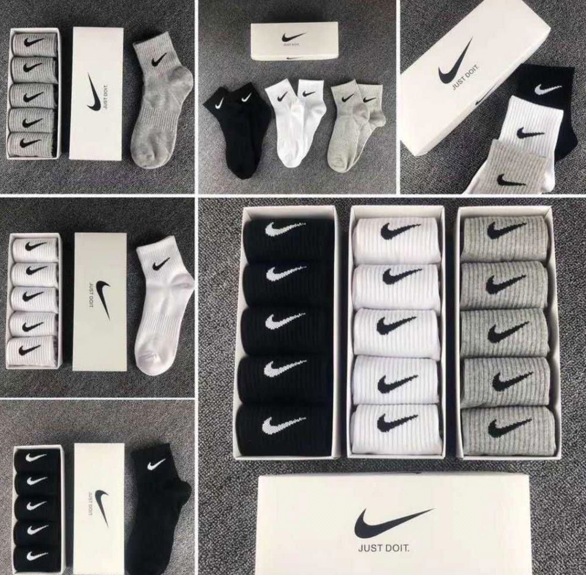 Białe Skarpety Nike 5 par