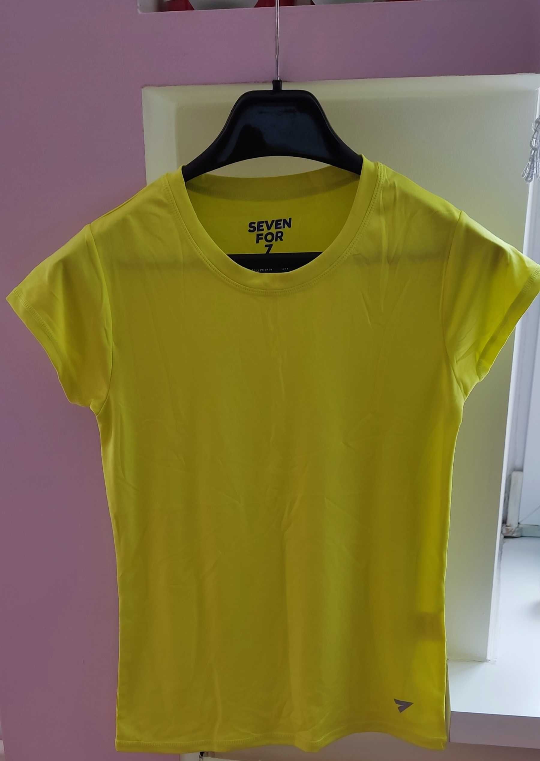 Neonowa żółta koszulka sportowa