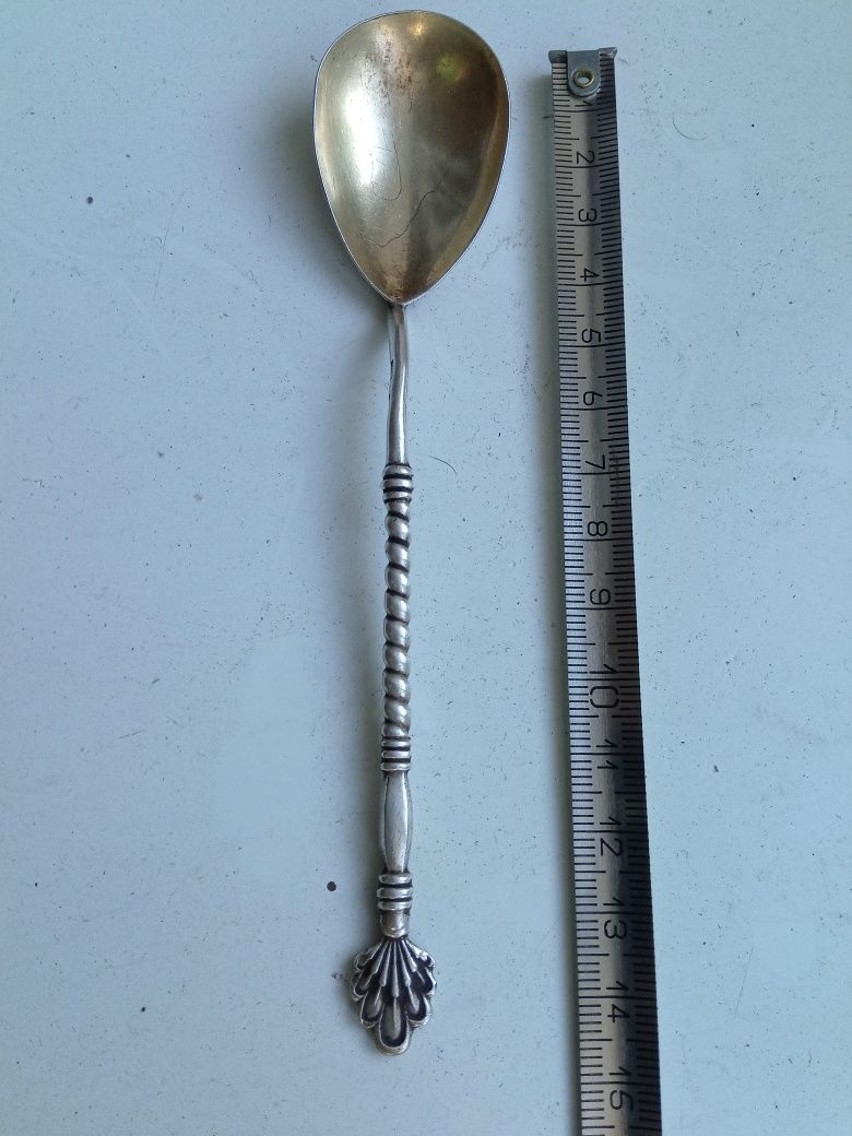 Ложка серебро 875 проба СССР, звезда, 1961 год, 20,7 грамма