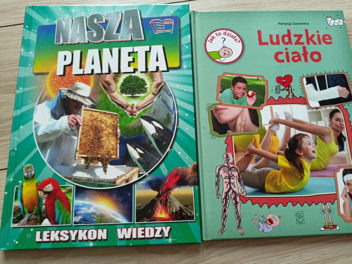 Nasza planeta+ ludzkie ciało dwie książki dla dzieci