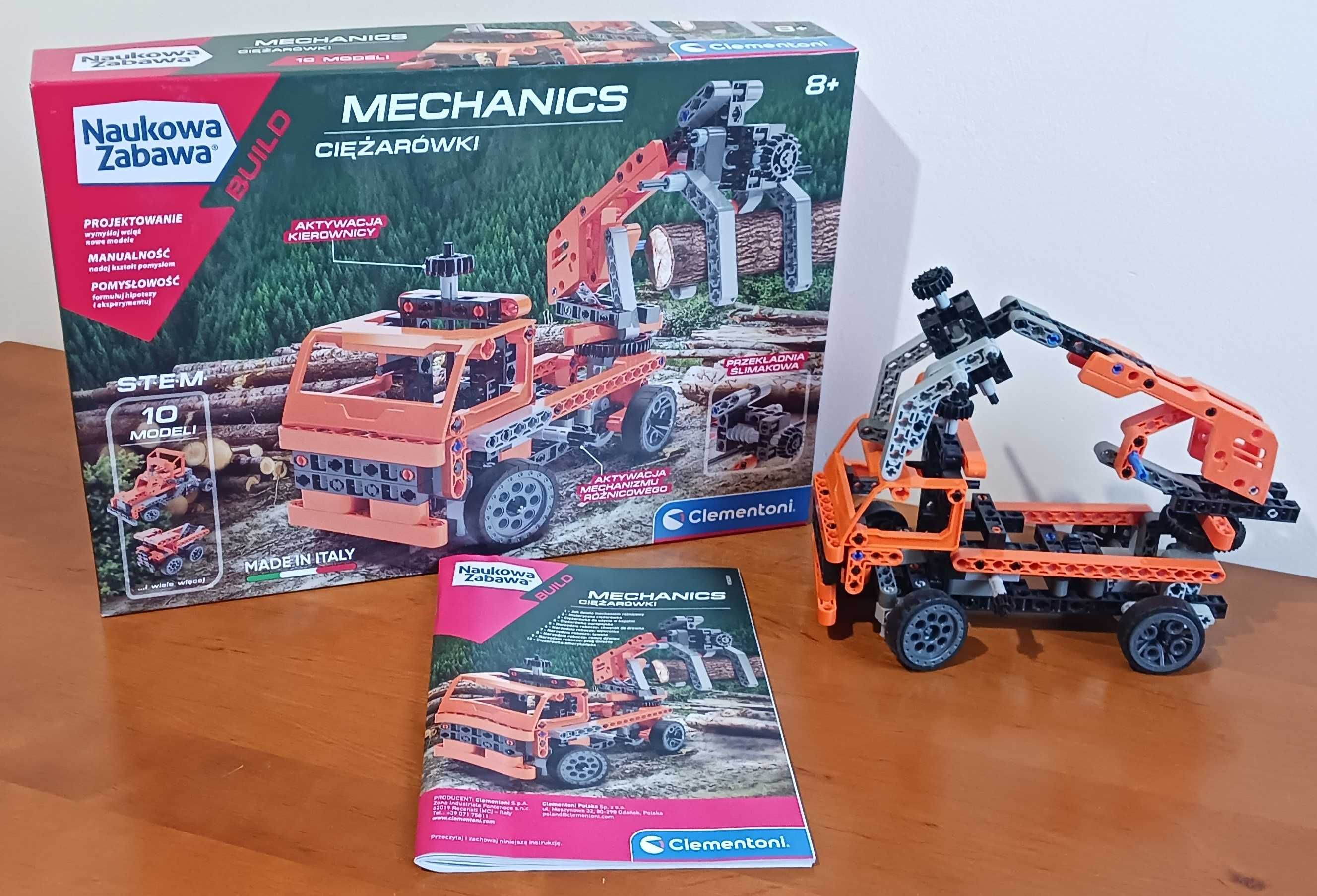 Klocki Clementoni Laboratorium Mechaniki Ciężarówki, 10 w 1