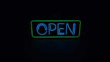 Lampka dekoracyjna nocna OPEN Neon lightbox