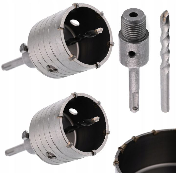 Otwornica Frez Do Betonu Sds+ Do Puszek Zestaw 65 + 80 Mm
