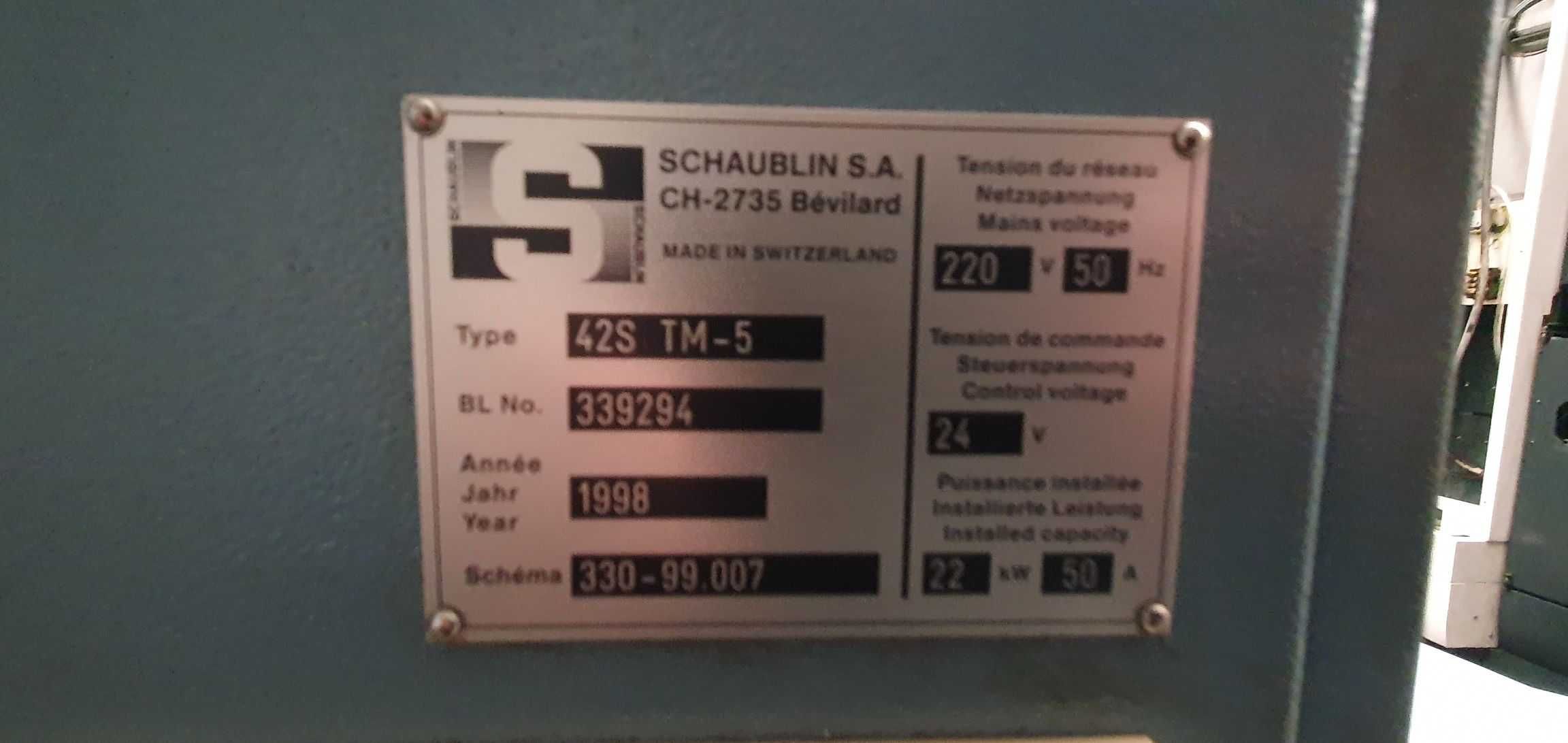 Токарний з ЧПУ, котршпиндель, 2 осі С, оснащення SCHAUBLIN 42S TM-5