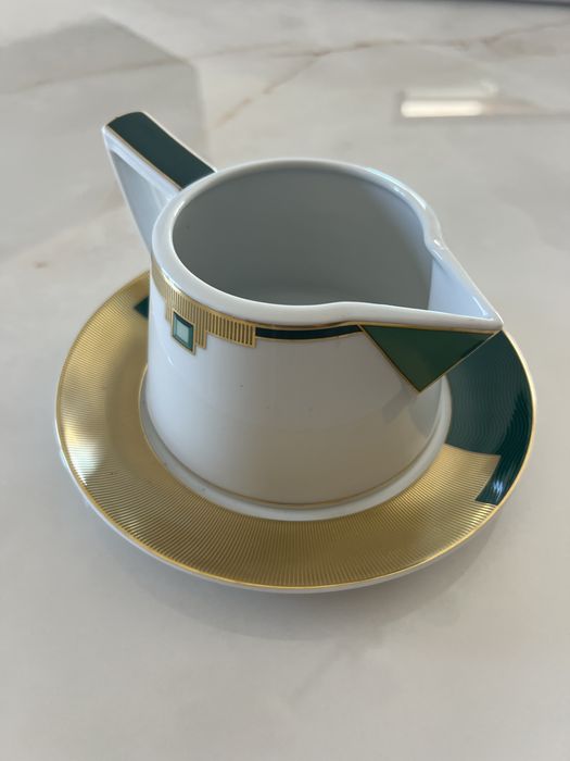 Molheira com prato da vista alegre decoração Emerald