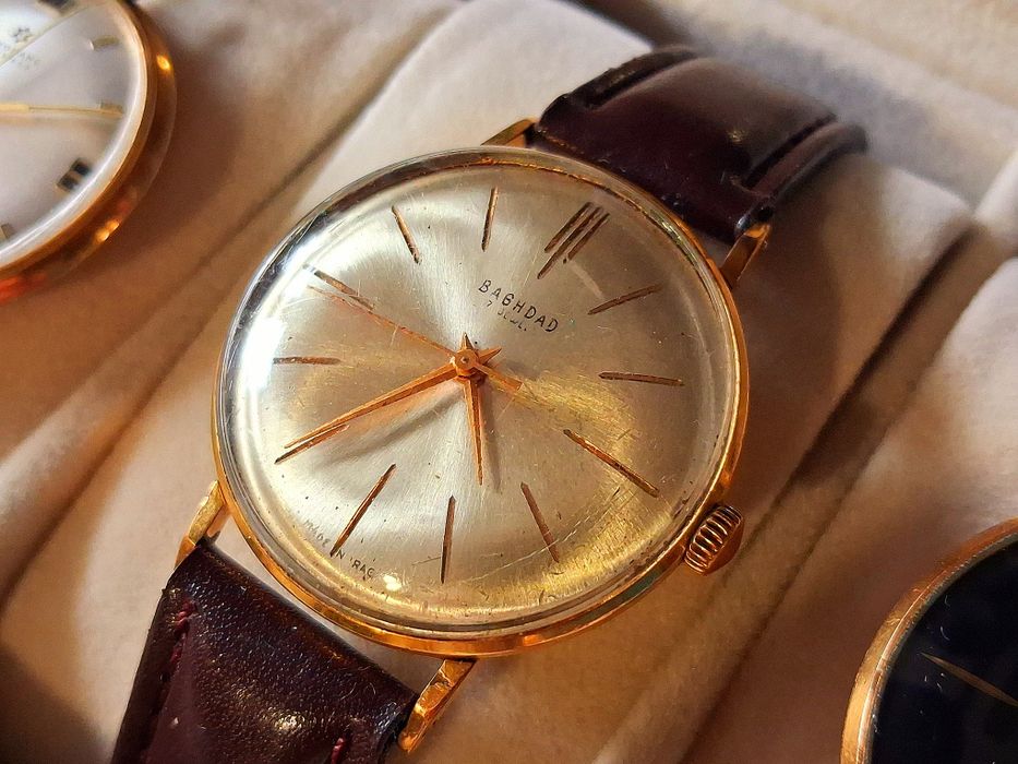 Kolekcja 12 szt naręcznych starych zegarków Bahdad, Junghans, Dugena