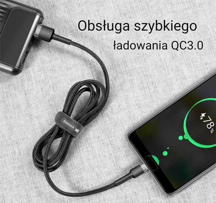 Kabel do ładowania USB Typ C Baseus