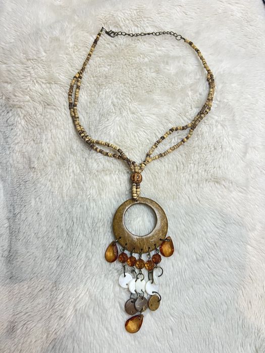 Naszyjnik egzotyczny orientalny boho etno masa perłowa etniczny 26