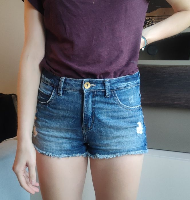 Jeansowe spodnie szorty