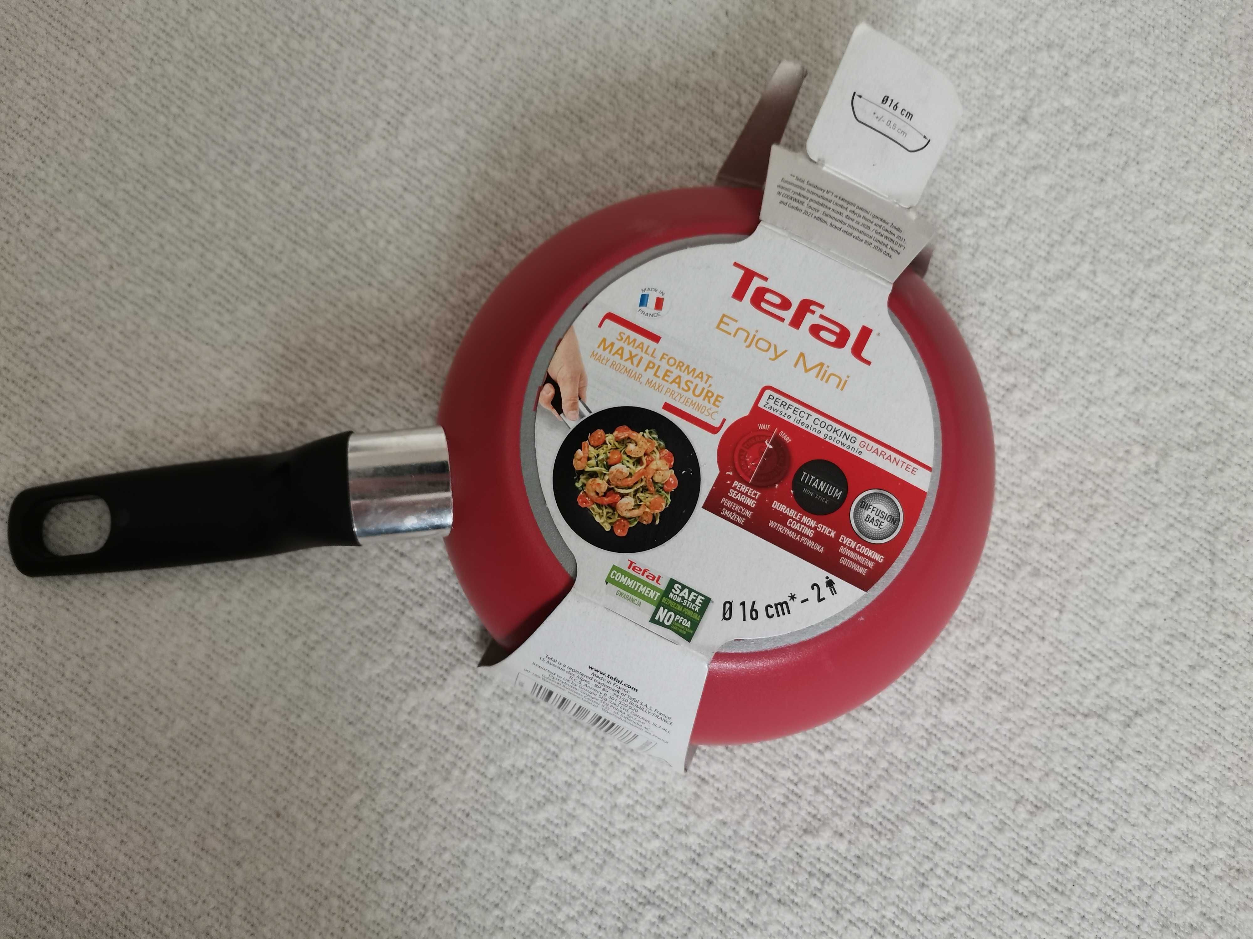 NOWA Patelnia Tefal Enjoy Mini, 16 cm non-stick (nieprzywierająca)