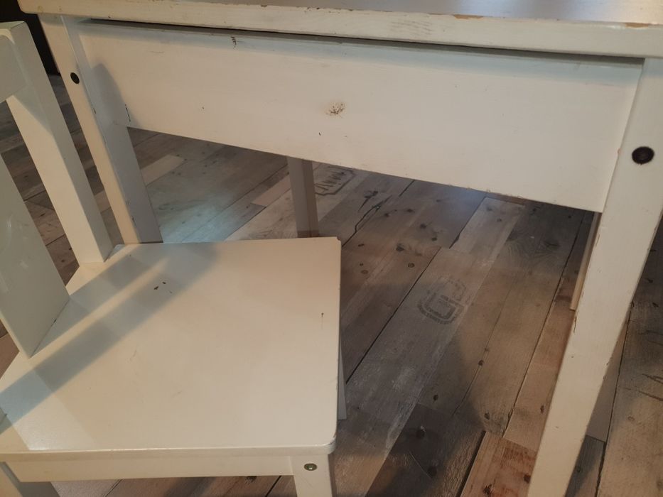 Biurko dziecięce 60x45 SUNDVIK krzesełko KRITTER