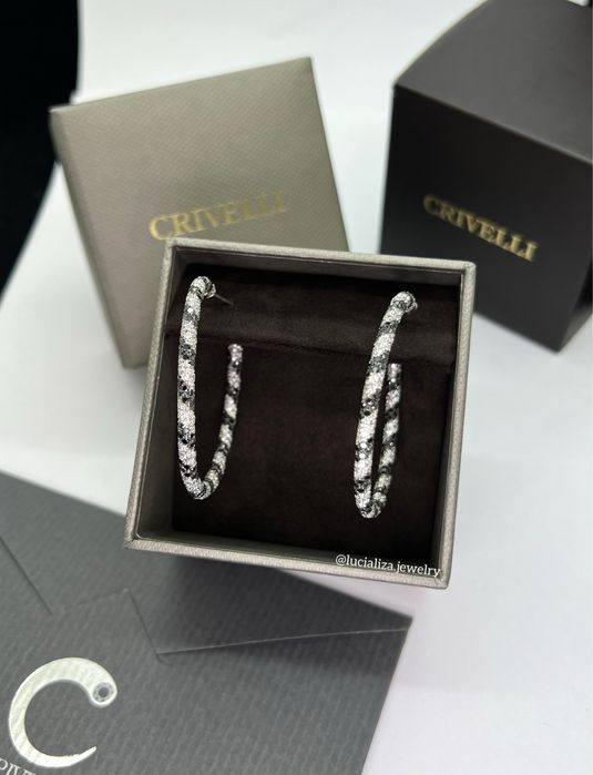 Золотые Серьги CRIVELLI Оригинал с бриллиантами 9.77ct