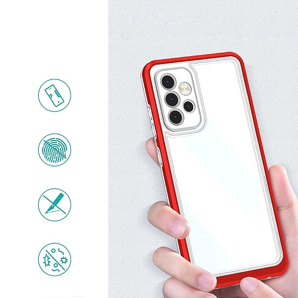 Clear 3in1 etui do Samsung Galaxy A13/5G żelowy pokrowiec z ramką czer