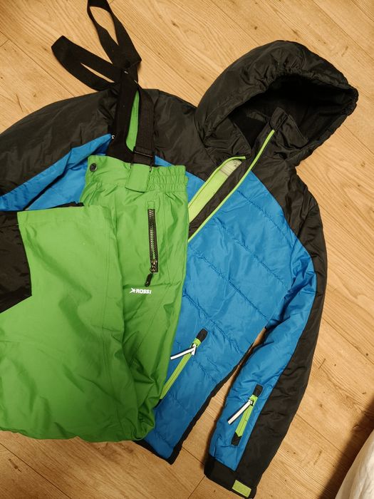 Zestaw narciarski zimowy spodnie kurtka roz 146/152 uszkodzony