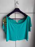Narzutka bluzeczka croptop oversize kwiaty wiskoza