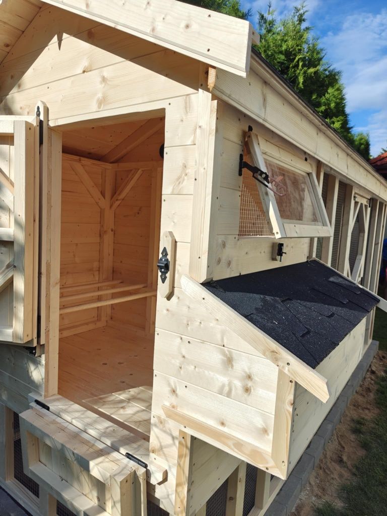 Kurnik z woliera 400x150