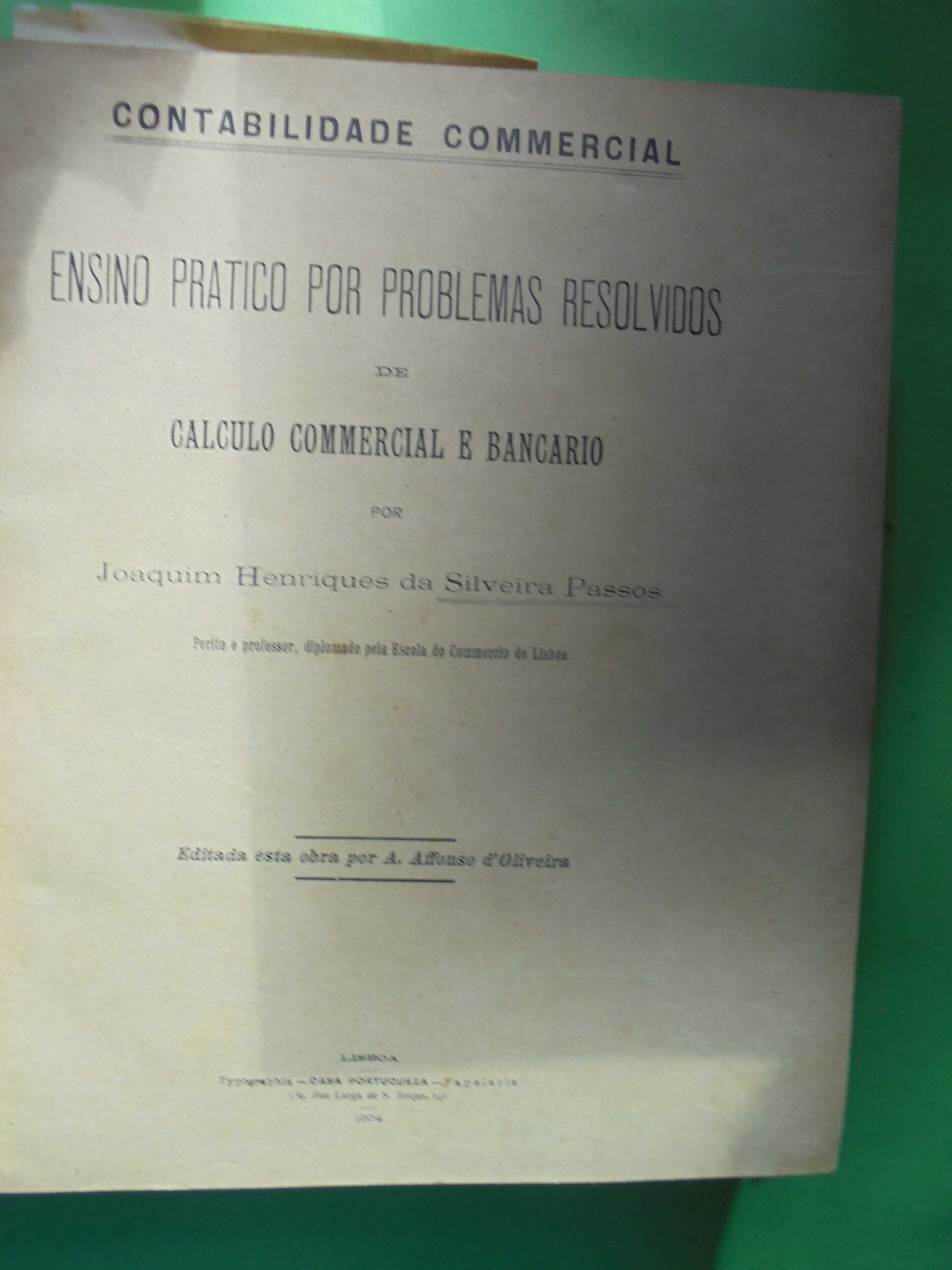 Passos (Joaquim Henrique da Silveira);Contabilidade Commercial