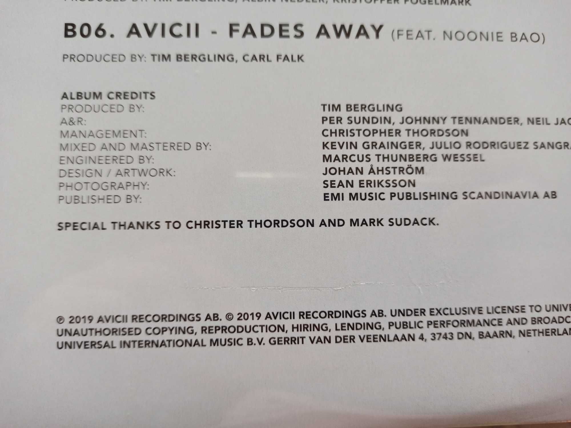 Avicii TIM LP Winyl NOWY Folia