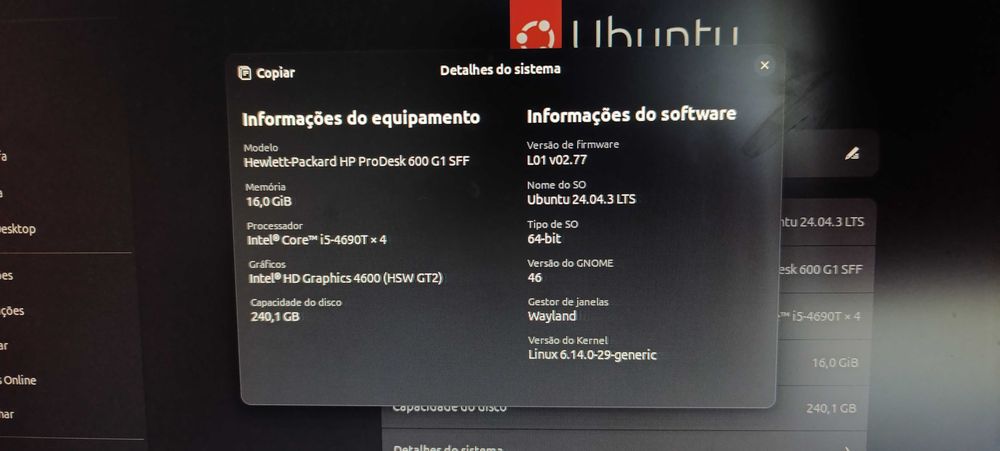 HP ProDesk 600 G1 SFF  / SSD 240Gb / Ram 16Gb