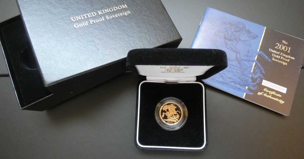 RESERVADO - 2001 Libra Ouro Proof c/ Caixa e Certificado