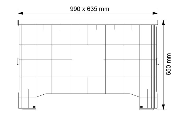 Pojemnik magazynowy 280L skrzyniopaleta plastikowa