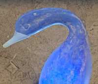 Figurka pingwina z niebieskiego szkła Murano