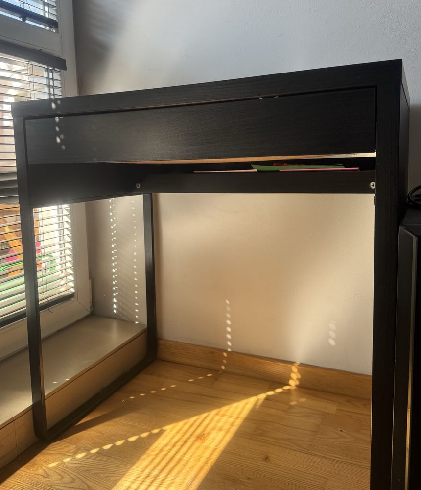 Biurko Micke Ikea czarne, stan bardzo dobry
