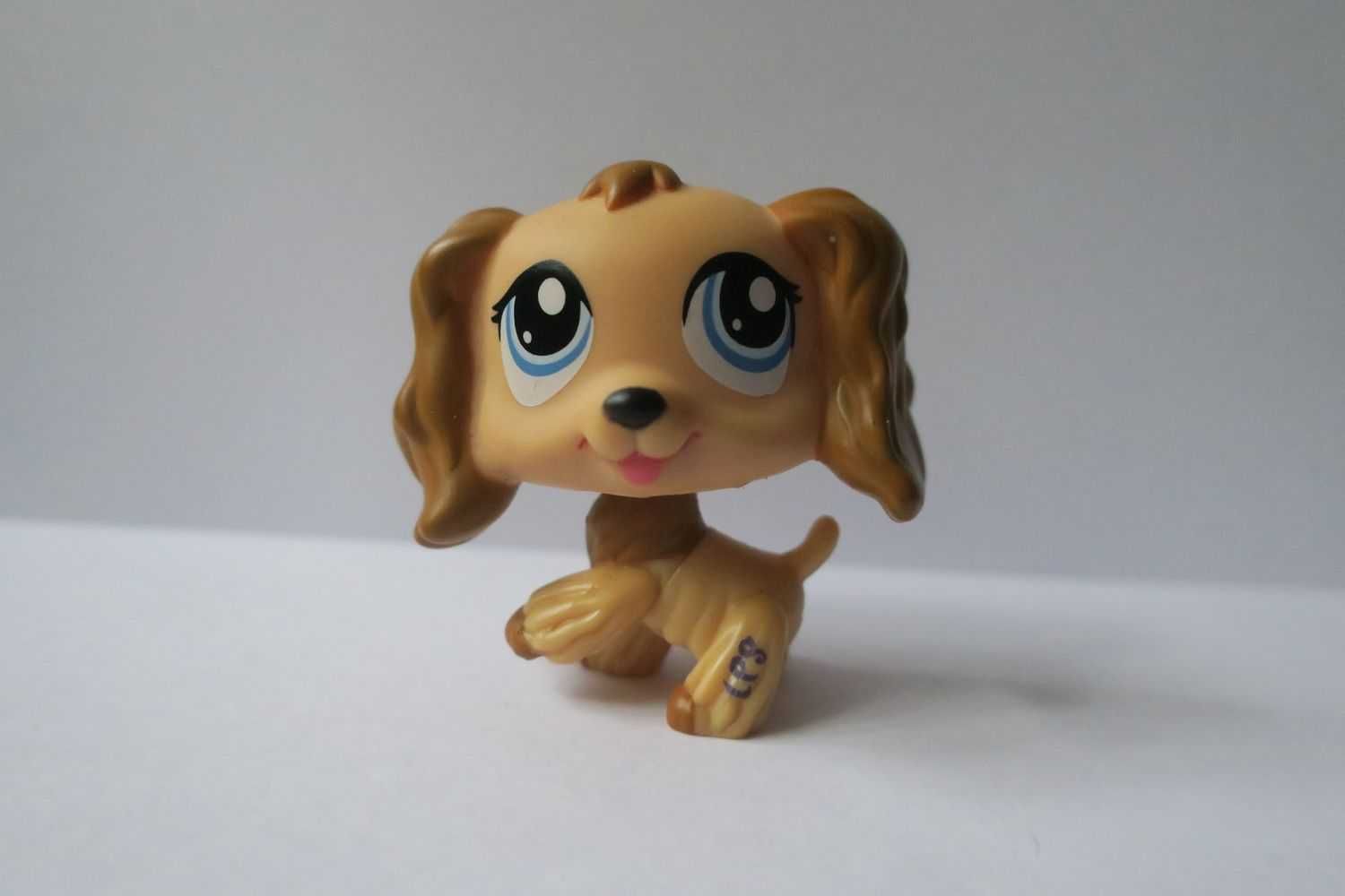 Figurka spaniel Littlest Pet Shop LPS beżowy unikat