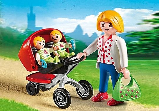 Playmobil Mãe com carrinho de bebé NOVO, Raro