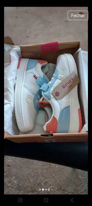 Sapatilhas Levi's Kick White Pastel Blue  N34