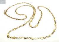 Złoty łańcuszek splot Figaro złoto pr. 585 waga 1,7 g długość 50 cm