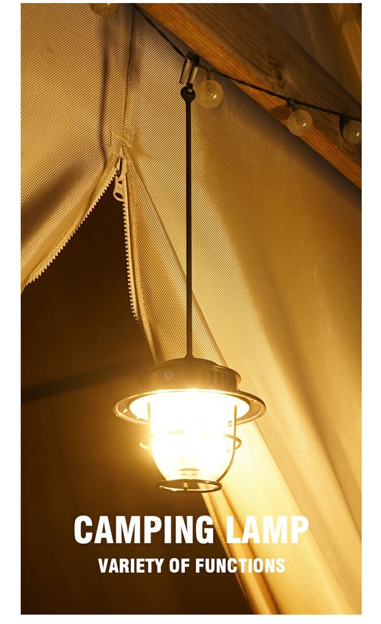 Lampa kempingowa Retro, ładowanie typu C