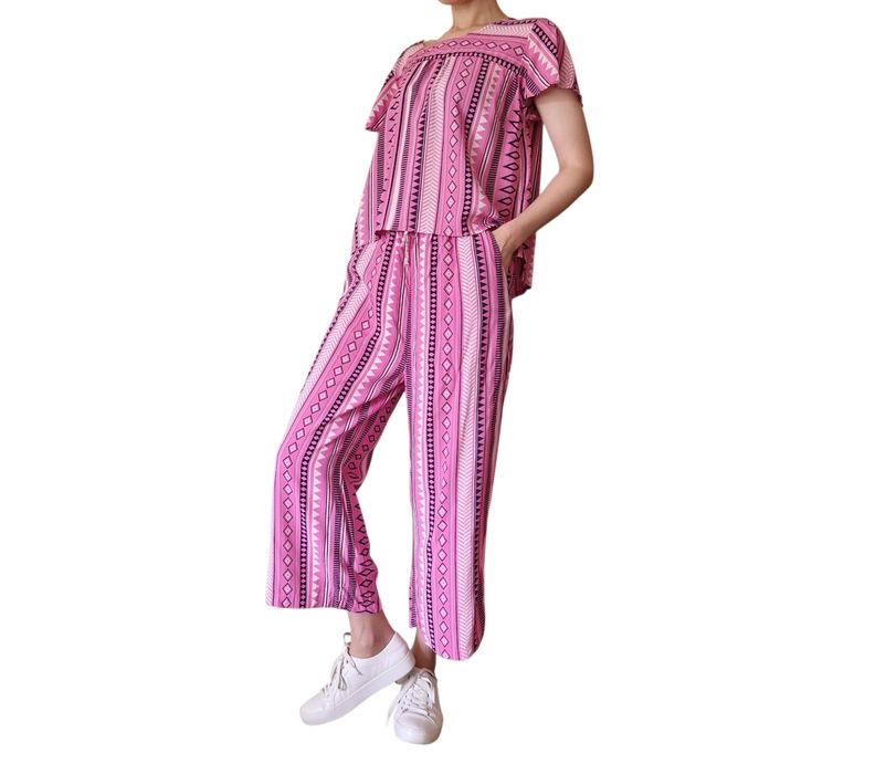 Letnie komplet dwuczęściowy zestaw spodnie + bluzka