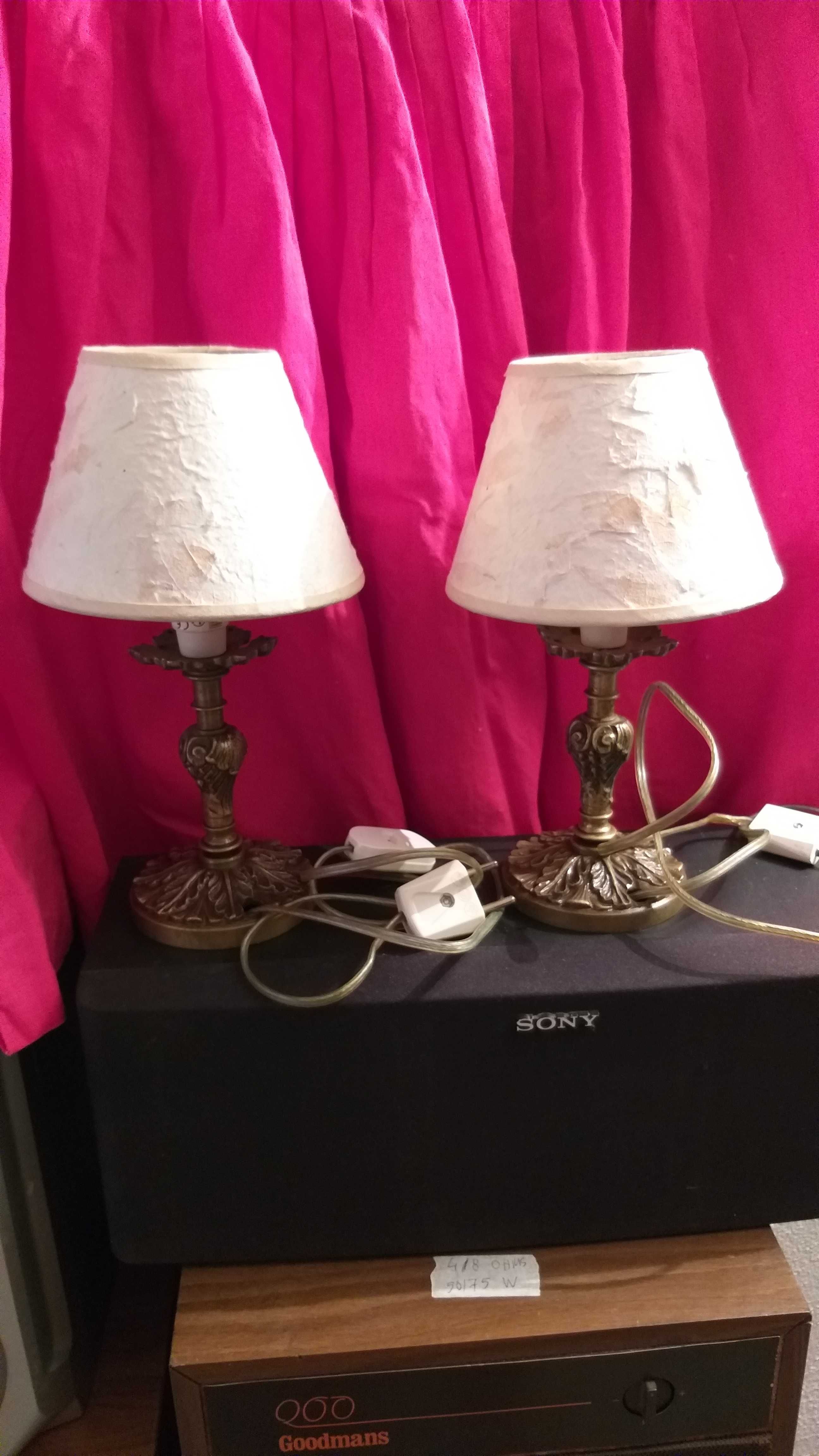 candeeiros antigos em bronze 2 pares