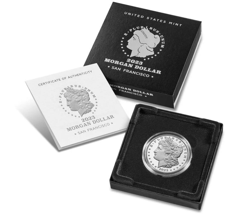 Срібна колекційна монета  Долар 1$ Морган Morgan 2023 S  Proof є опт