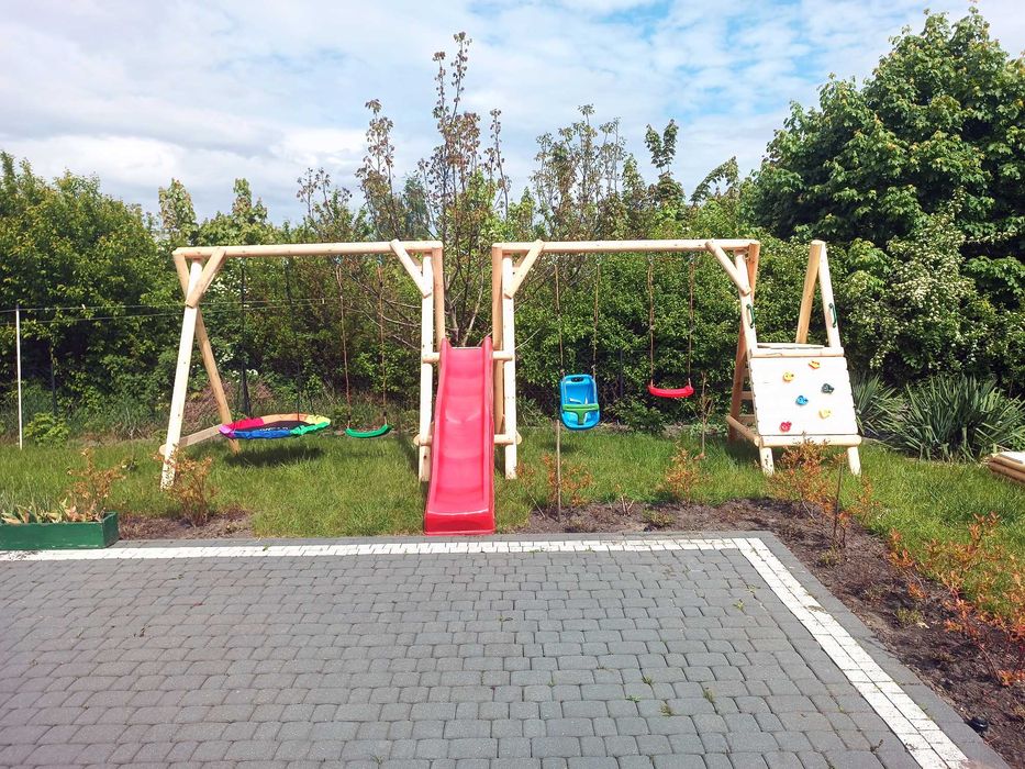 Plac zabaw "Marysia" 4x huśtawka zjeżdżalnia wspinaczka wysoka jakość