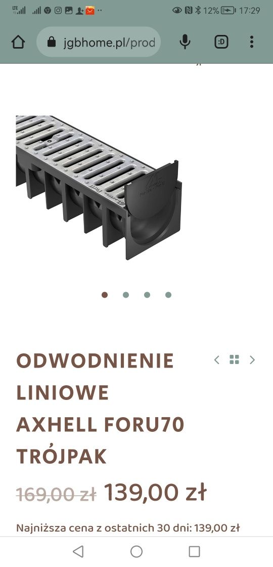 Sprzedam Nowe odwodnienie liniowe