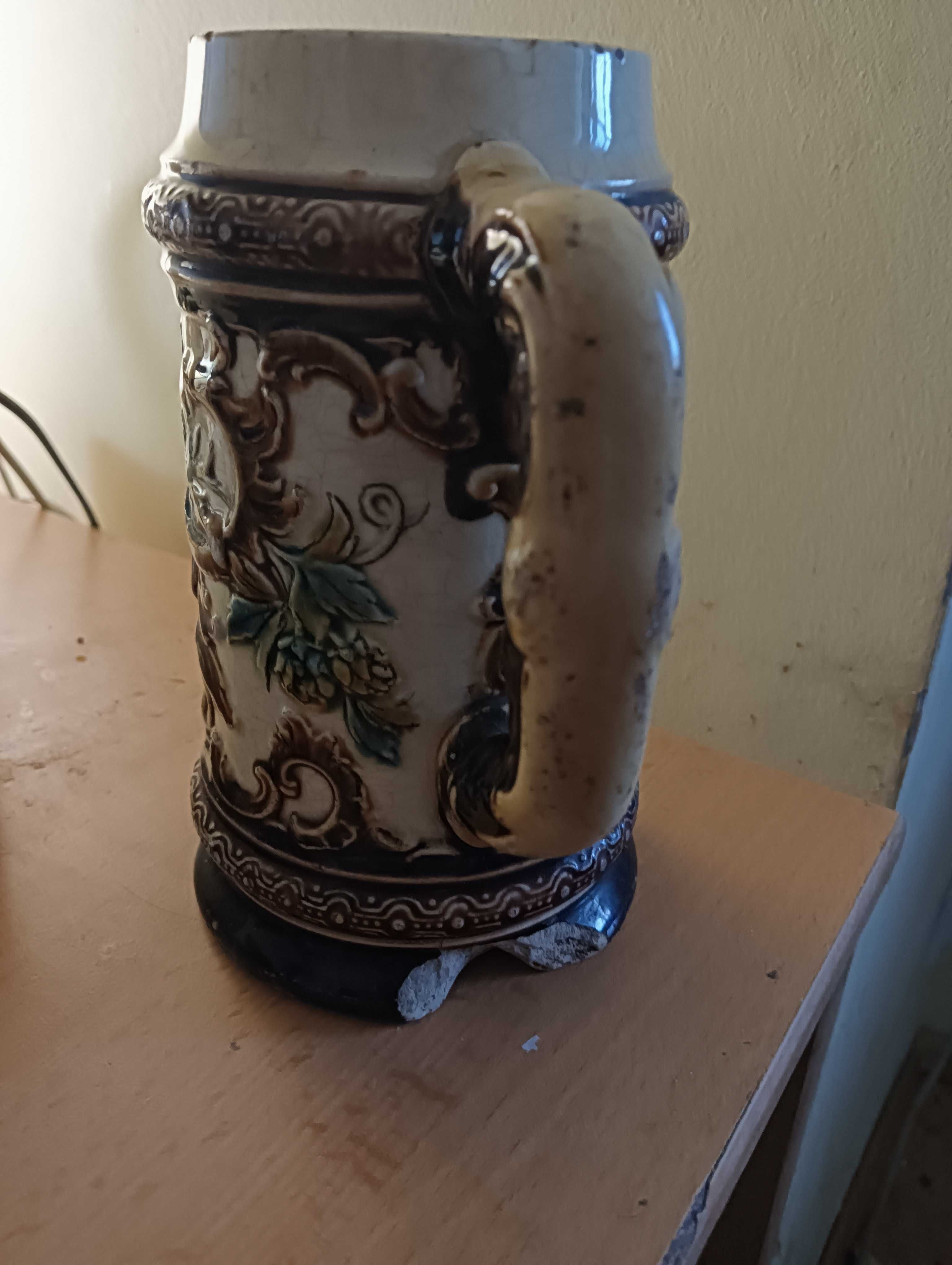 Stary kufel do piwa (prawdopodobnie niemiecki)