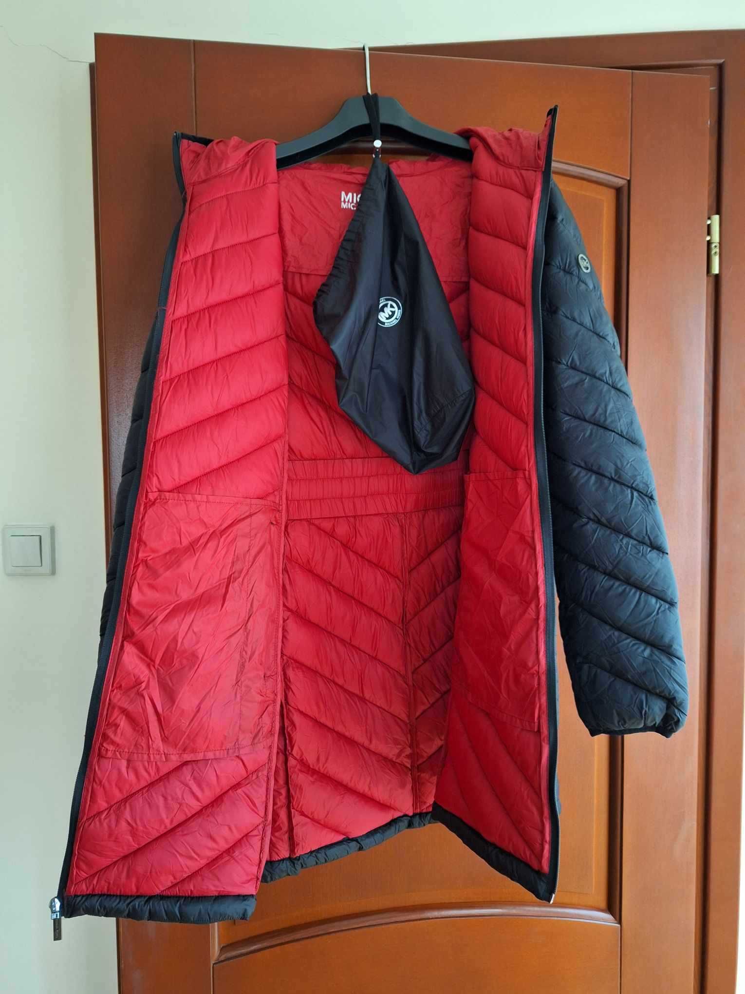kurtka damska z kapturem michael kors wiosna - lato pokrowiec czarna