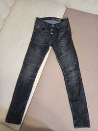 Jeansy rurki Skinny Fit z przeszyciami na kolanach H&M 29/32 DIVIDED