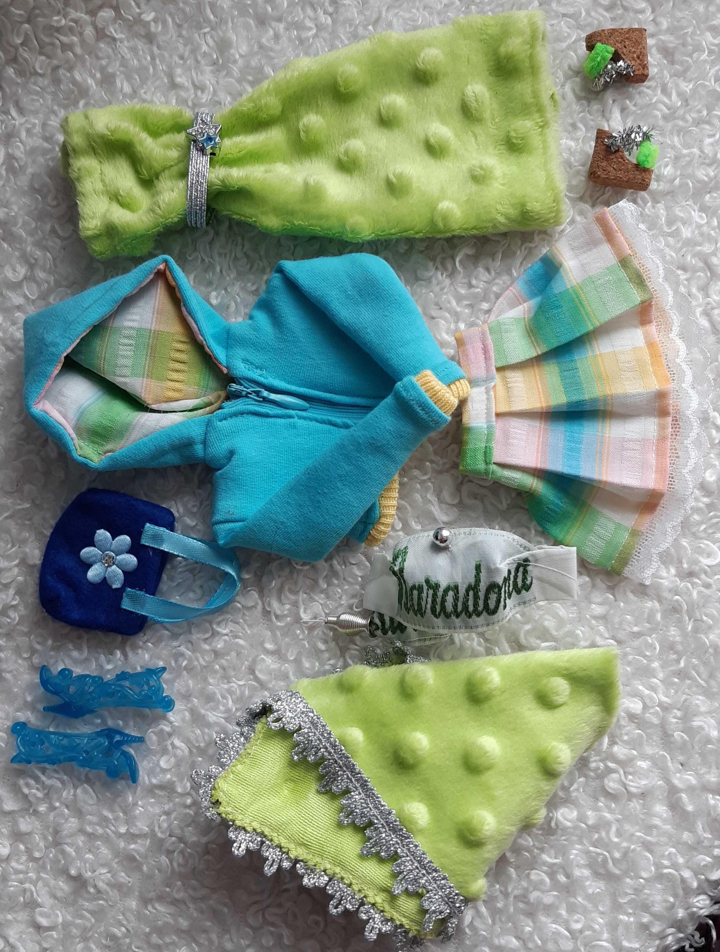 043 Duży zestaw ciuszków bluza z kapturem zapinana na zamek dla Barbie