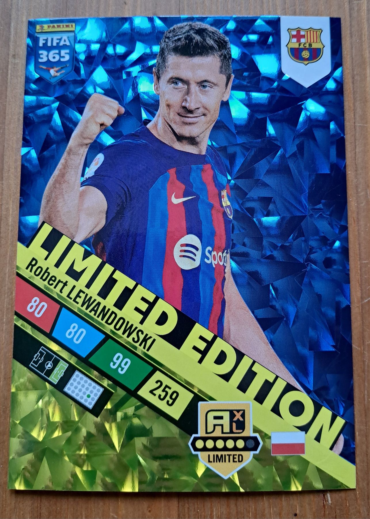 Karta piłkarska limited edition Lewandowski fifa 365 XXL 2022 / 2023