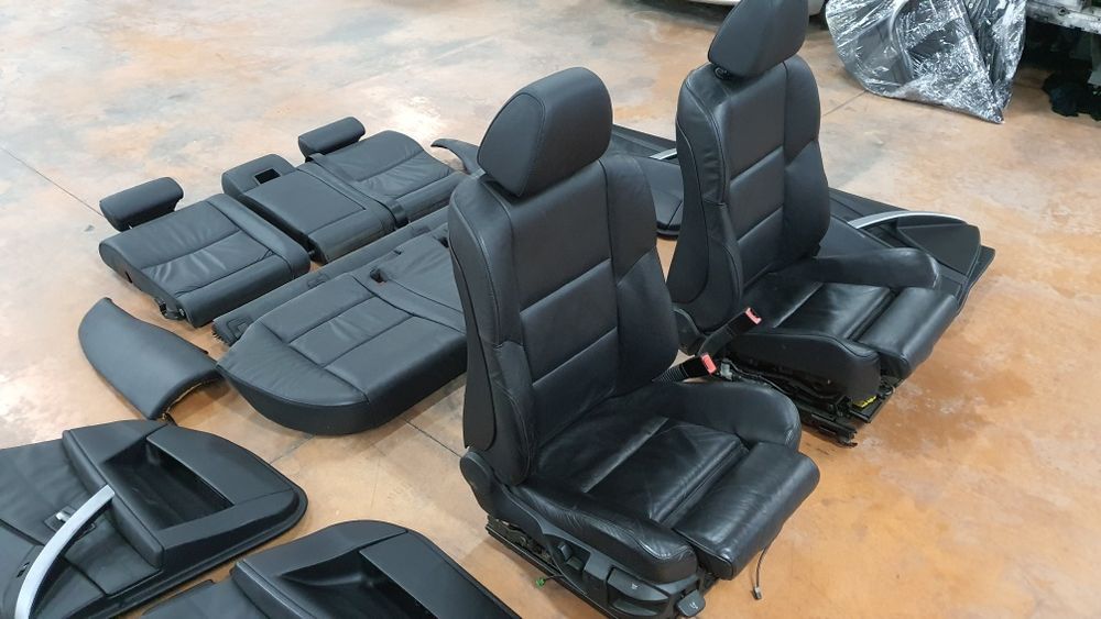 Interior Bmw E61 bancos forras kit pack M Touring pele preta my bmw