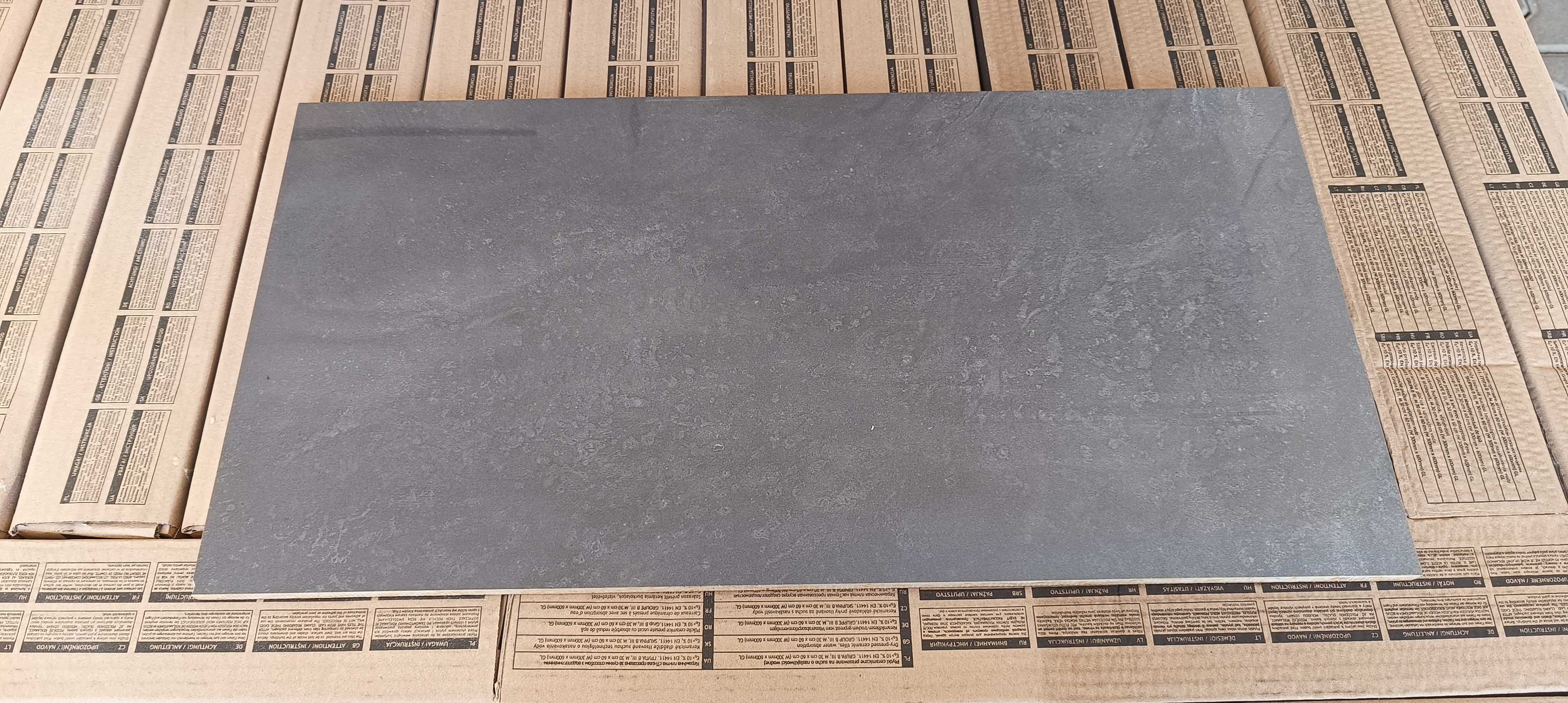 Gres szkliwiony polerowany Aqua Marina ciemno szara 29,7×59,7×9,5 G.1